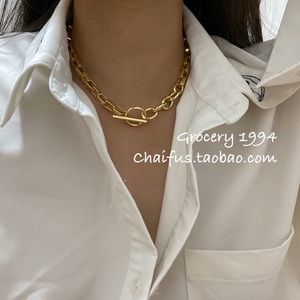Brand new chain choker necklace gold